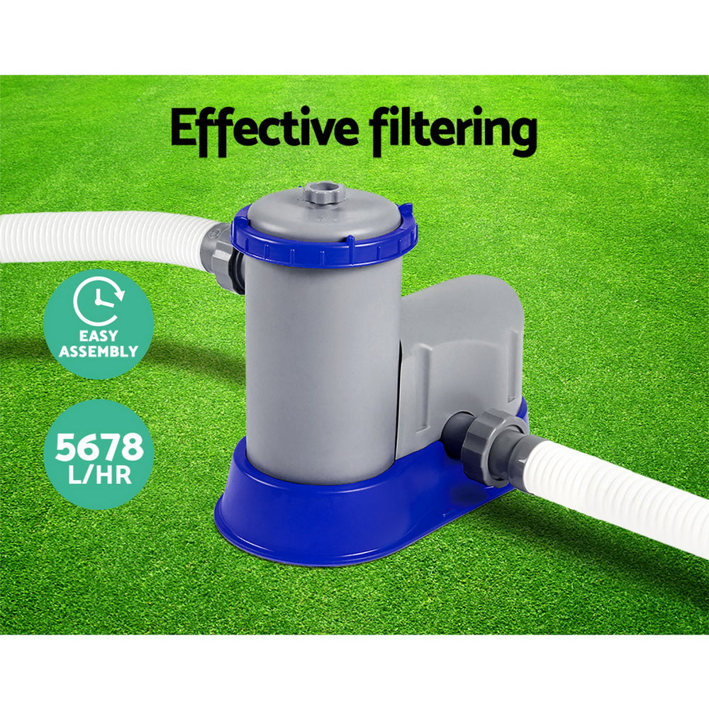 Bestway 1500GPH Flowclear™ Filter Pump 6X Filter Cartridge Combo Set For Pool