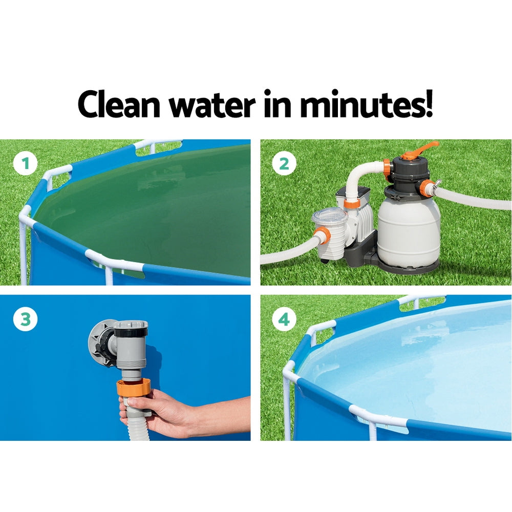 Bestway 1000GPH Flowclearâ„?Sand Filter Swimming Above Ground Pool Cleaning Pump