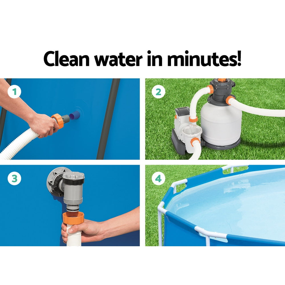 Bestway 2000GPH Flowclearâ„¢ Sand Filter Swimming Above Ground Pool Cleaning Pump