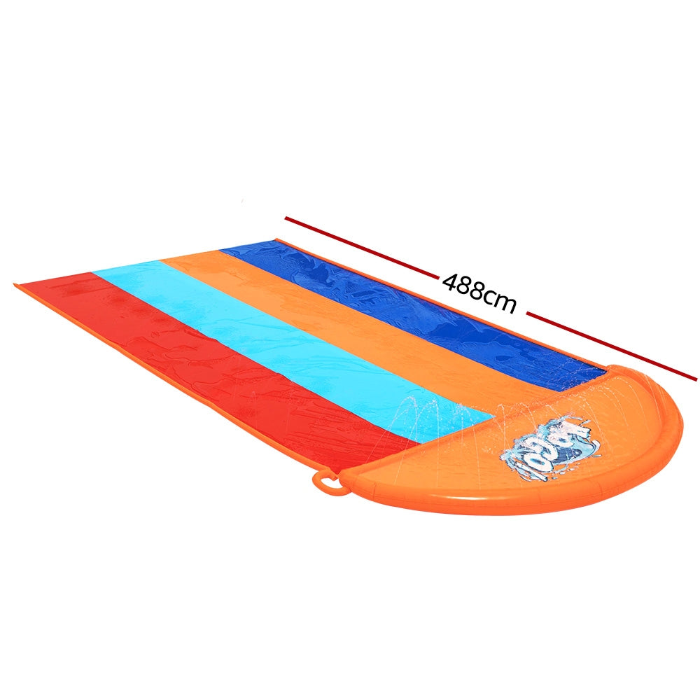 Bestway Water Slip And Slide Kids Inflatable Splash Toy Quadruple 4.88M