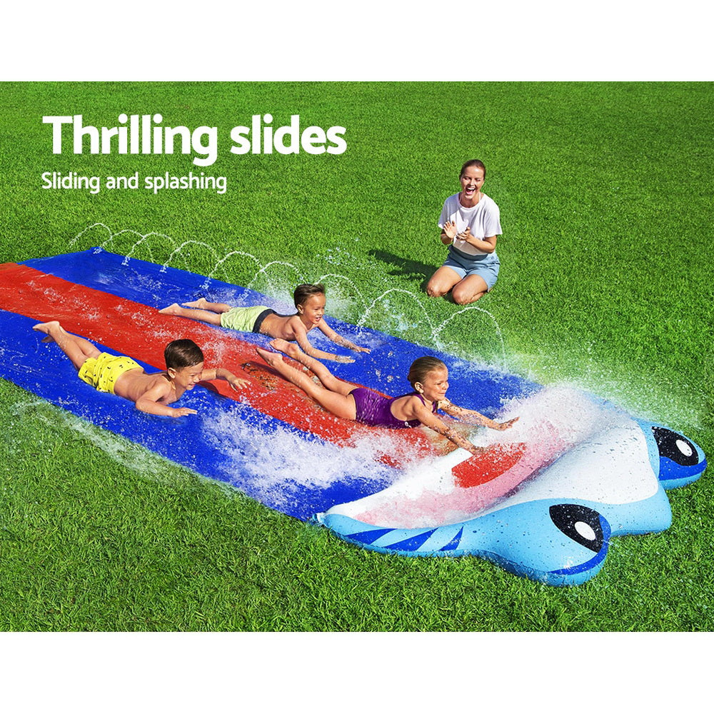 Bestway Triple Water Slip And Slide Kids Inflatable Splash Toy Outdoor 4.88M