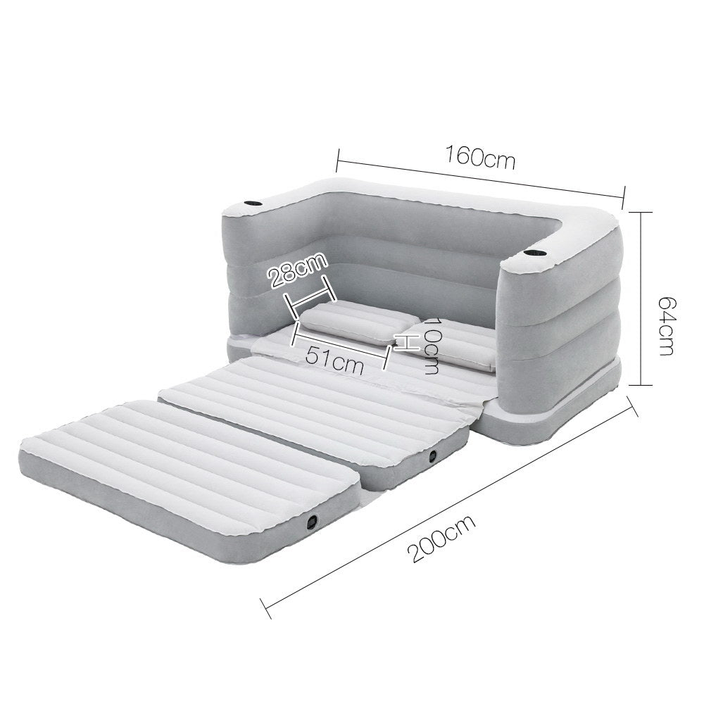 Bestway 2 in 1 Inflatable Sofa Bed - Grey