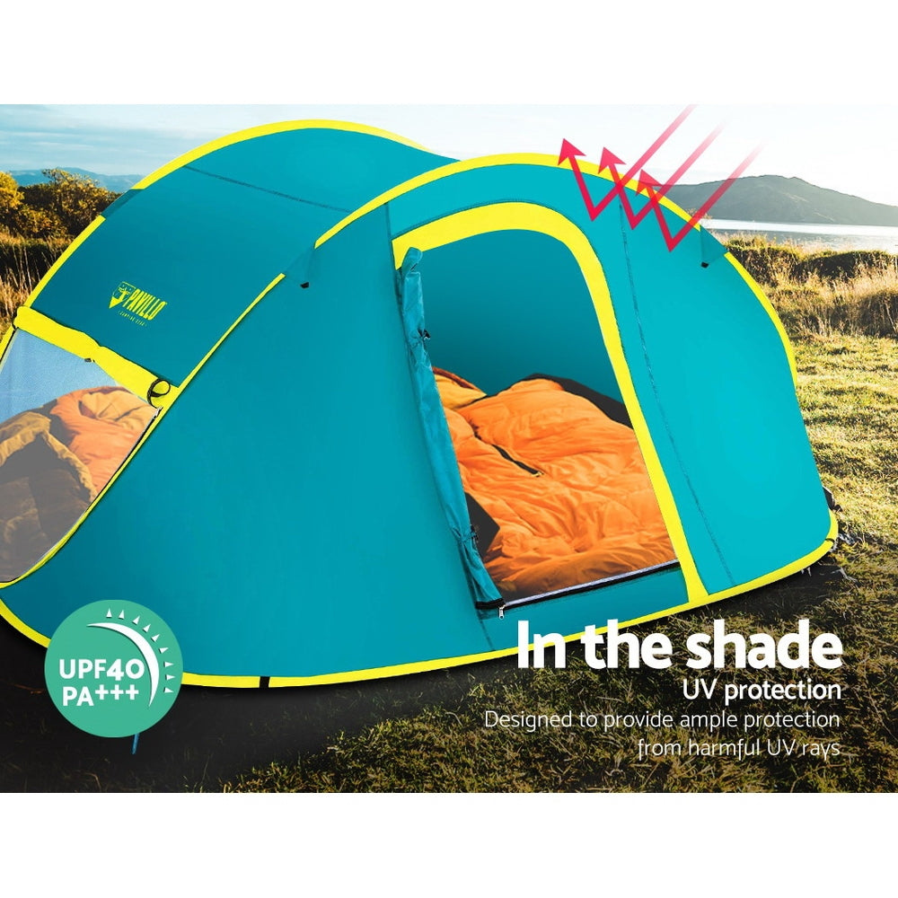 Bestway Family Camping Tent Pop Up 4 Person Canvas Hiking Outdoor Beach Tent