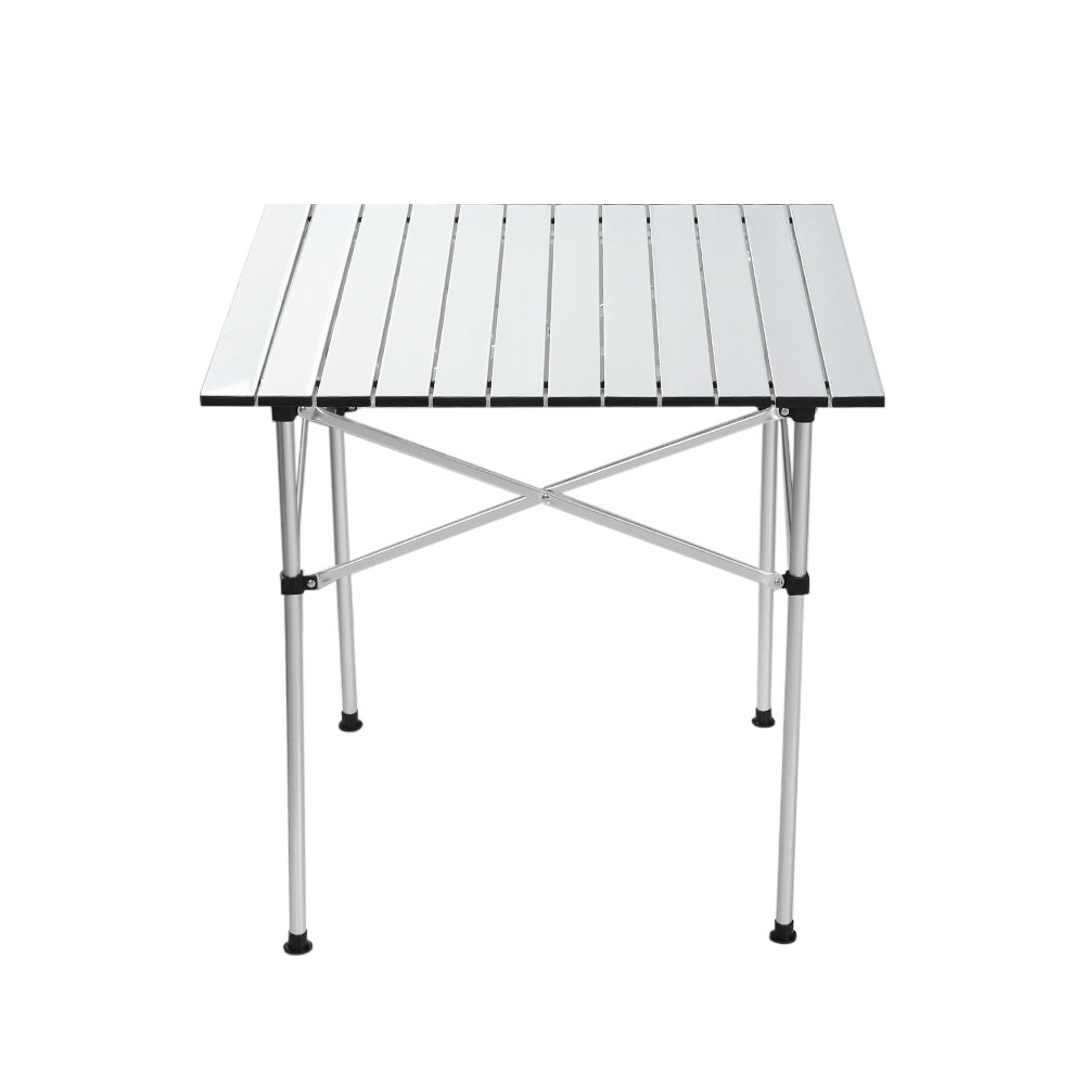 Weisshorn Camping Table Roll Up Aluminum Portable Desk Picnic 70CM
