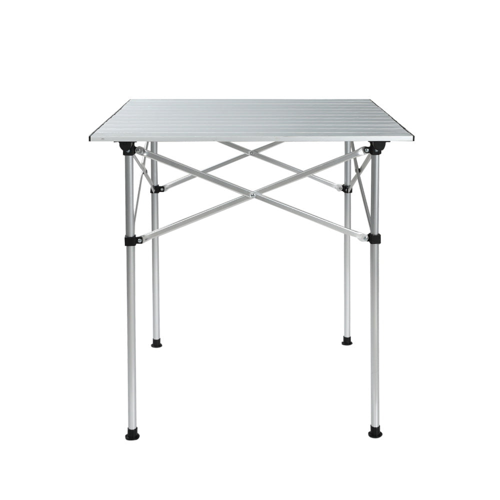 Weisshorn Camping Table Roll Up Aluminum Portable Desk Picnic 70CM