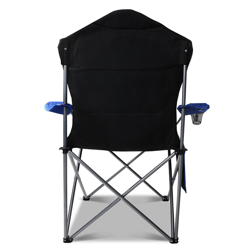 Set of 2 Portable Folding Camping Armchair - Blue