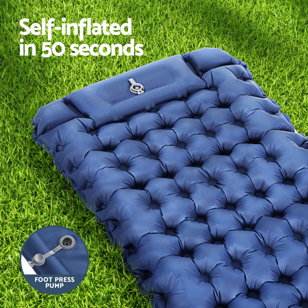 Weisshorn Self Inflating Mattress Camping Sleeping Mat Air Bed Single Pillow Bag