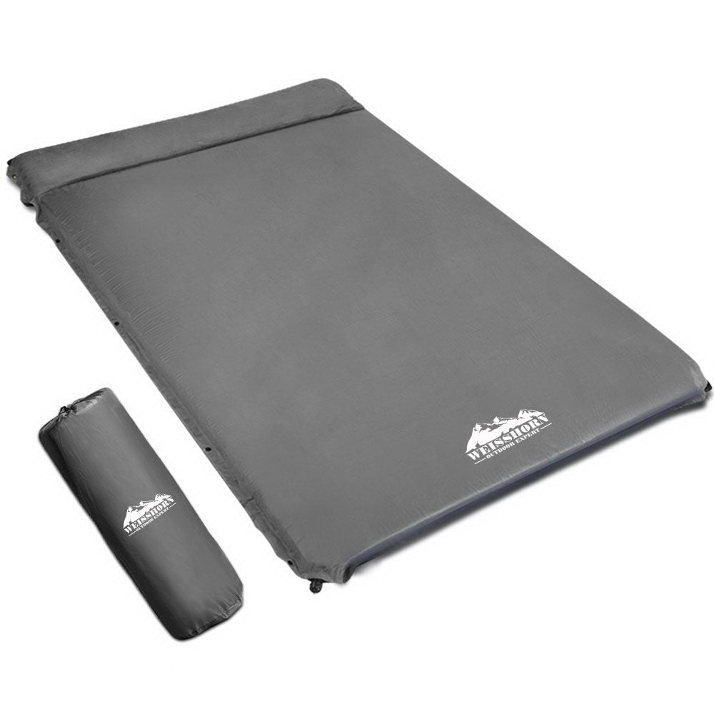 Weisshorn Double Size Self Inflating Mattress - Grey