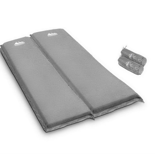 Weisshorn Self Inflating Mattress Camping Sleeping Mat Air Bed Pad Double Coffee 10CM Thick