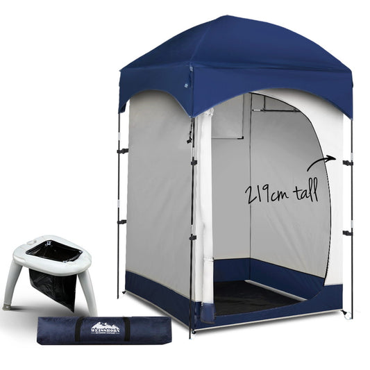 WEISSHORN Camping Shower Tent Portable Toilet Outdoor Change Room Ensuite