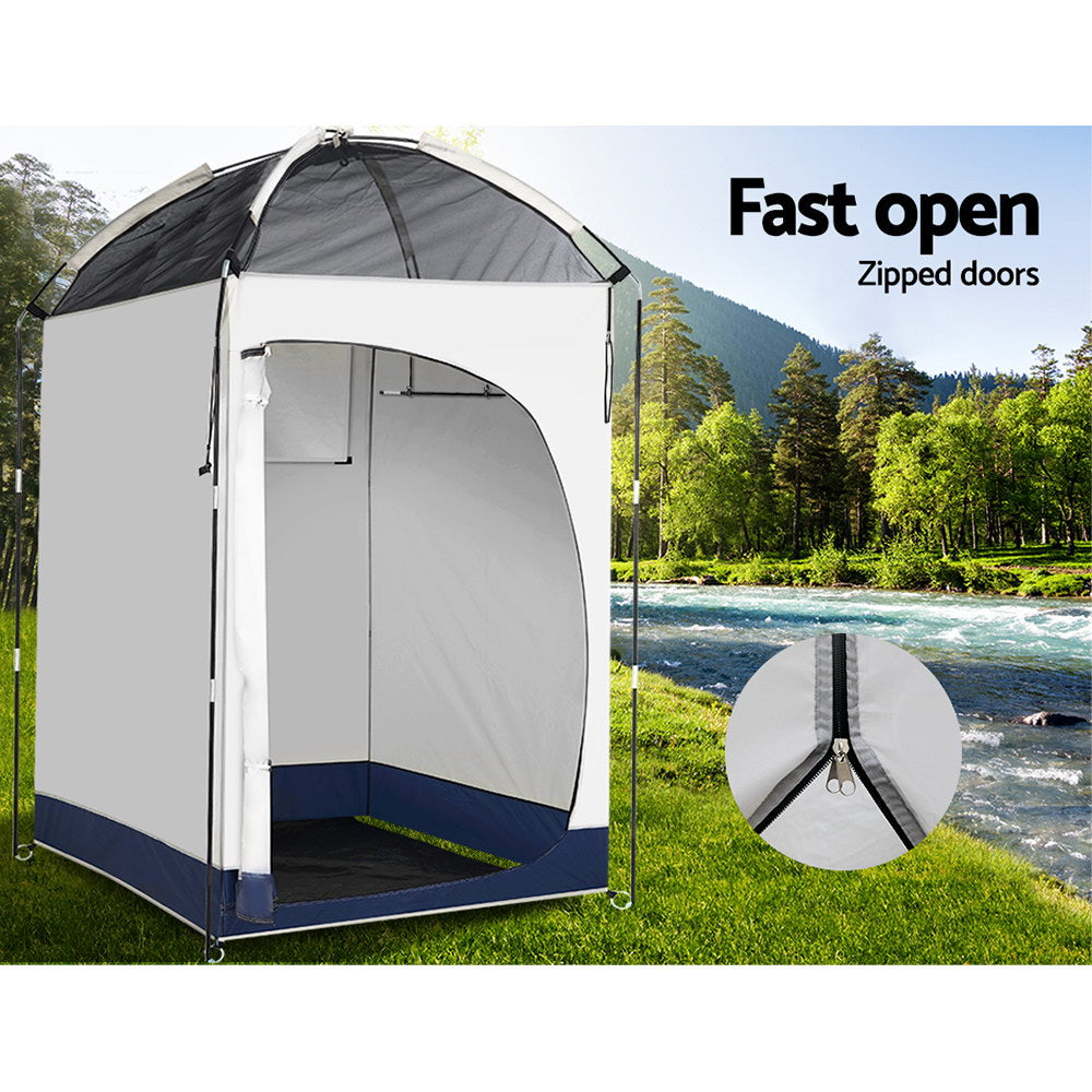WEISSHORN Camping Shower Tent Portable Toilet Outdoor Change Room Ensuite