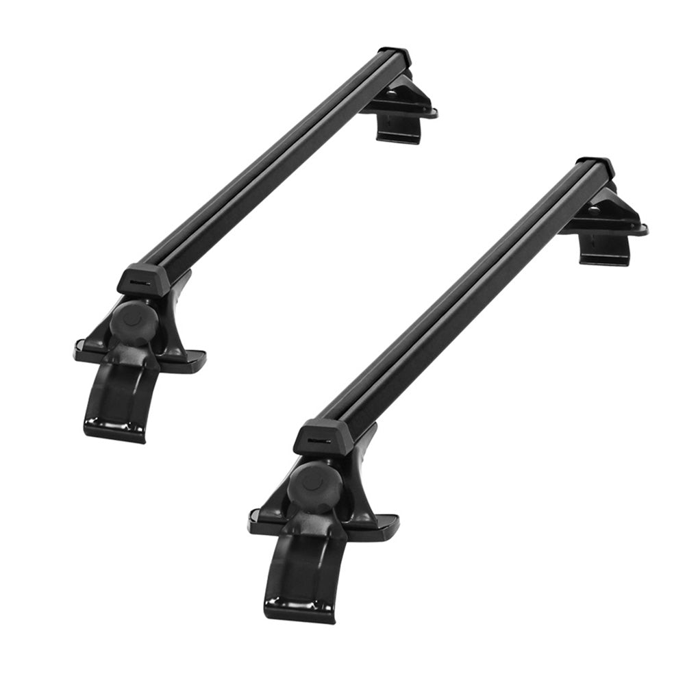 Universal Car Roof Racks Pod Aluminium Cross Bars Adjustable 145cm Black