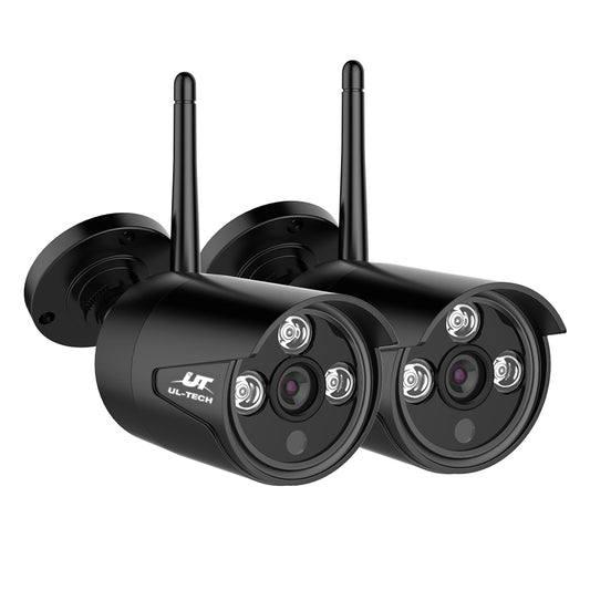 UL-TECH 2 x 1080P Wireless Security Camera System IP CCTV Home