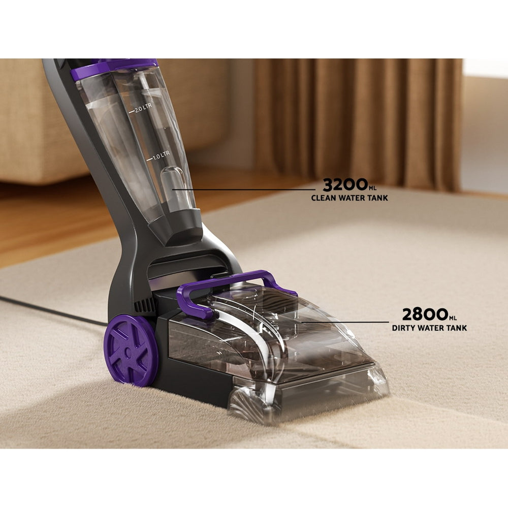 Devanti Carpet Washer Handheld Vacuum Cleaner Sweeper Wet Twin Water Tank 800W