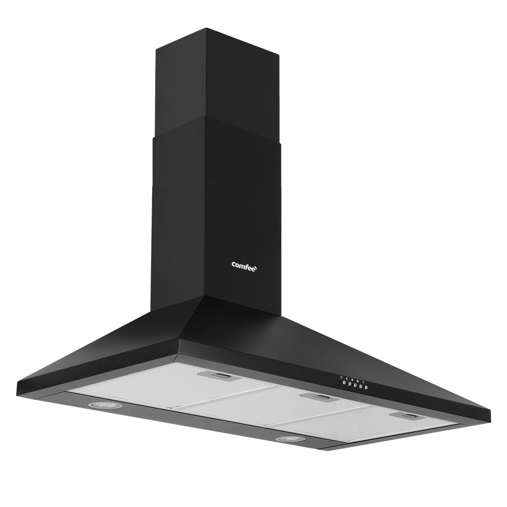 Comfee Rangehood 900mm Range Hood Home Kitchen Wall Mount Canopy 90cm Black