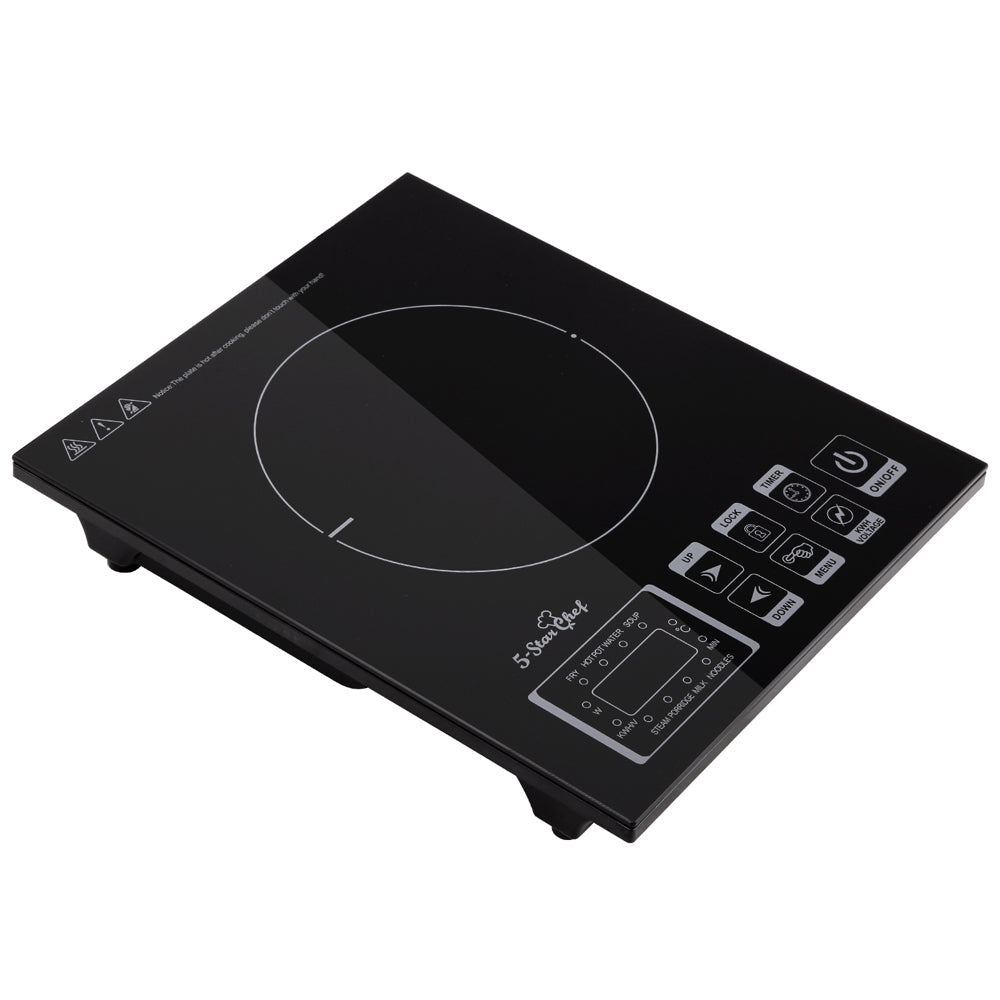 5 Star Chef Ceramic Electric Induction Cook Top Stove - Black