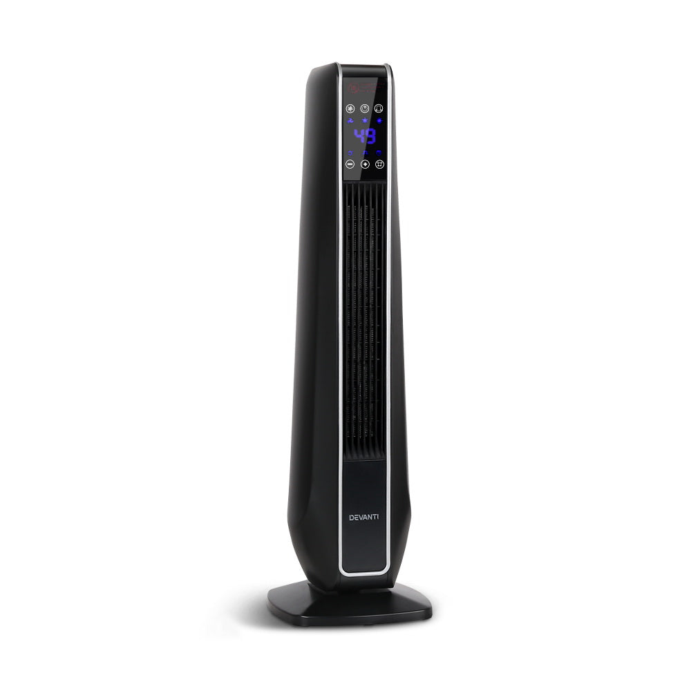 Devanti 2400W Electric Ceramic Tower Heater - Black