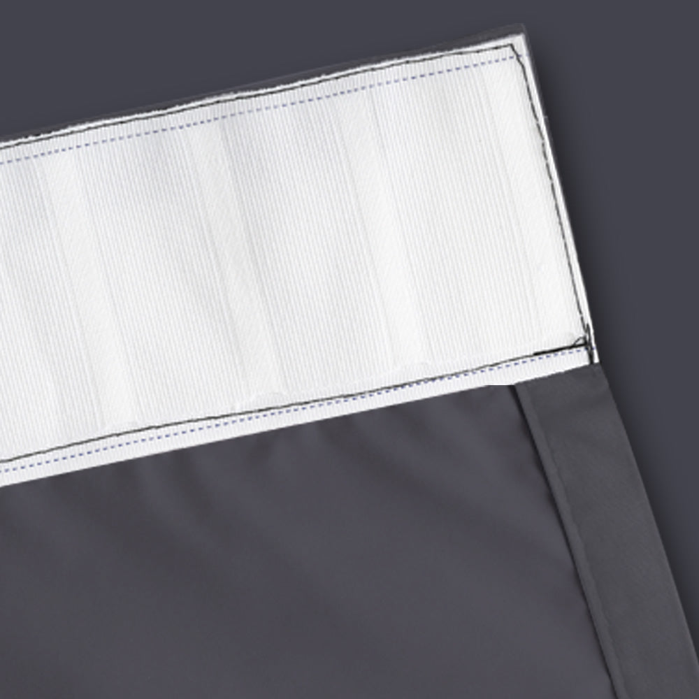 Artqueen 2X Pinch Pleat Pleated Blockout Curtains Dark Grey 140cmx230cm
