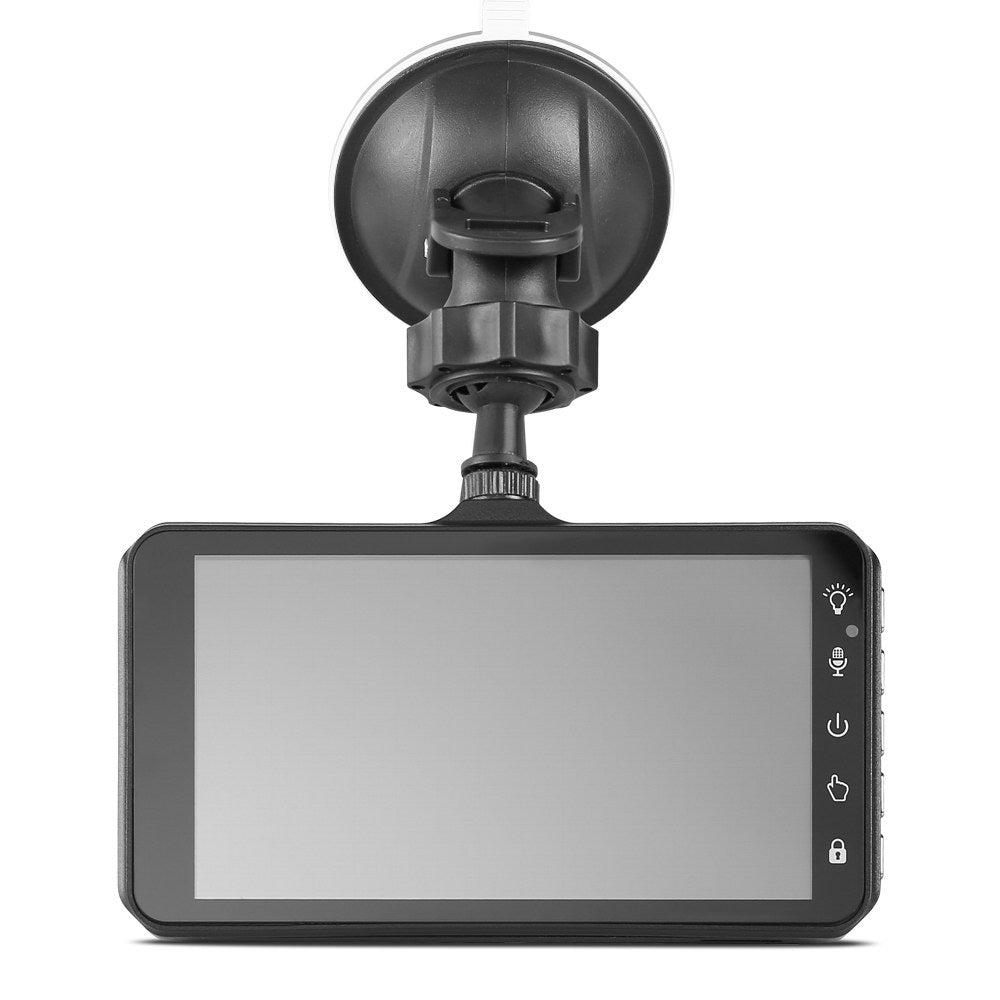 UL Tech 4 Inch Dual Camera Dash Camera - Black