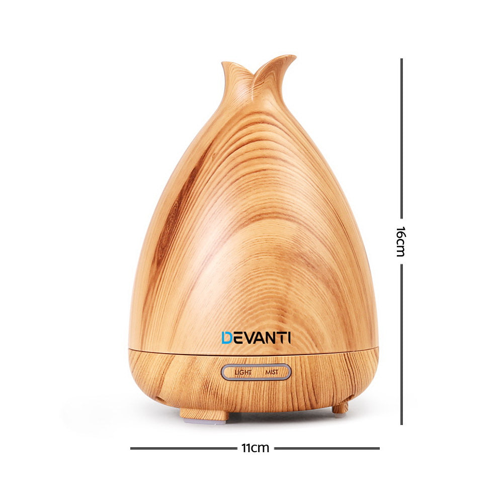 DEVANTI Aroma Diffuser Air Humidifier Light Wood Grain 120ml