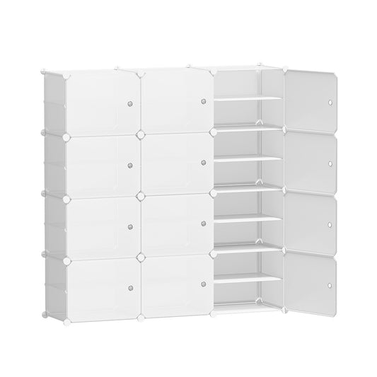 Artiss DIY Shoe Box Shoe Cabinet White Storage Cube Portable Organiser Stand