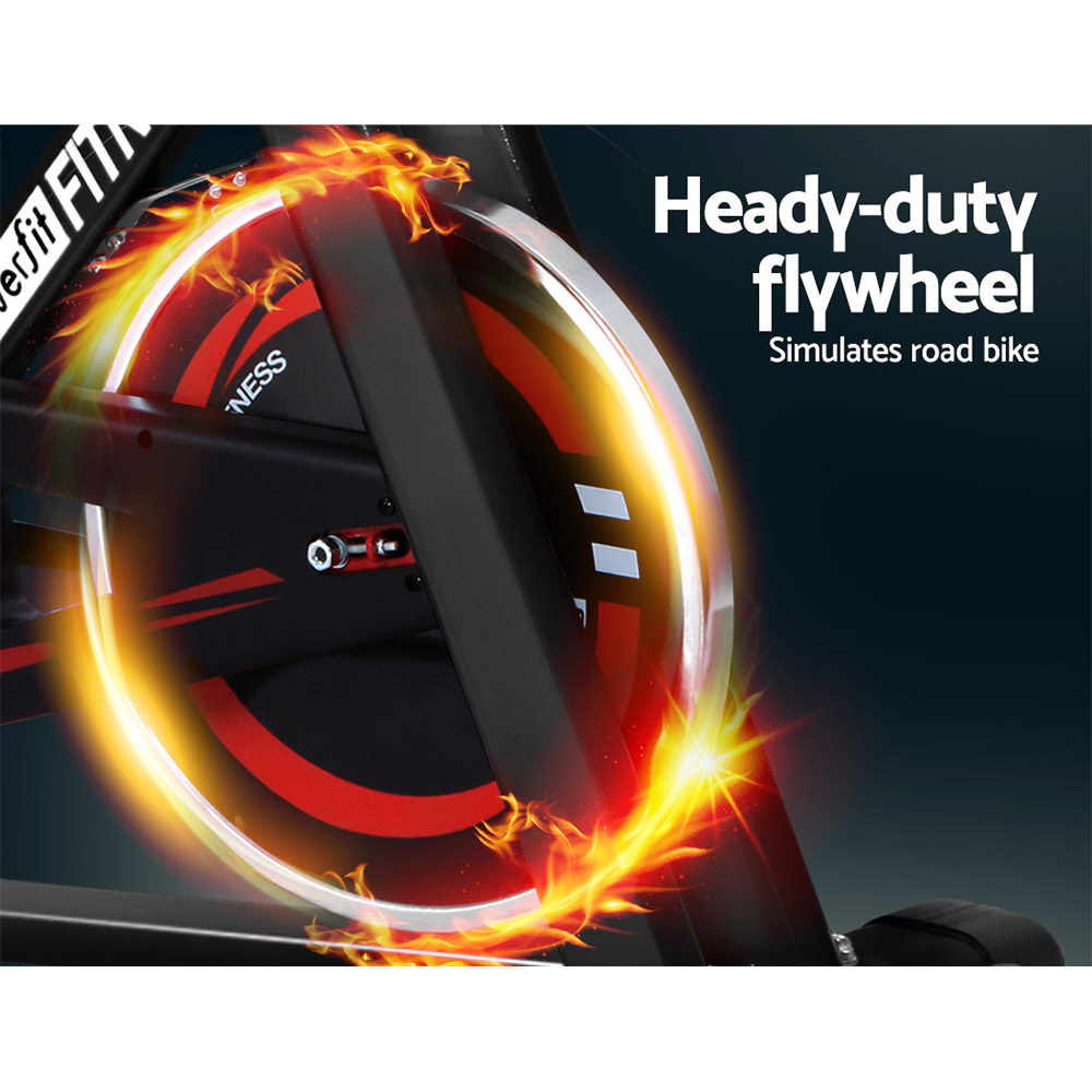 Everfit Spin Exercise Bike Cycling Fitness Commercial Home Workout Gym Black