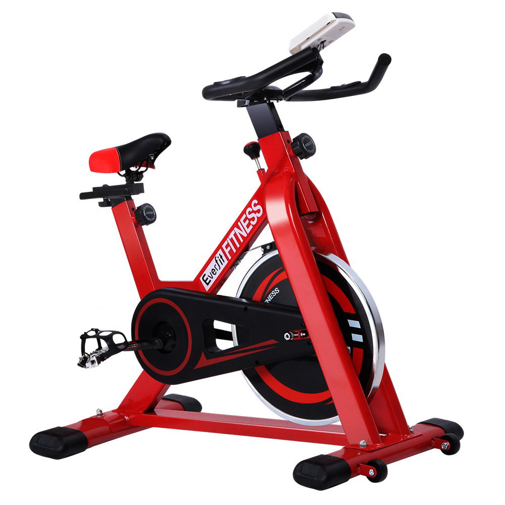 Everfit Spin Exercise Bike Cycling Fitness Commercial Home Workout Gym Red