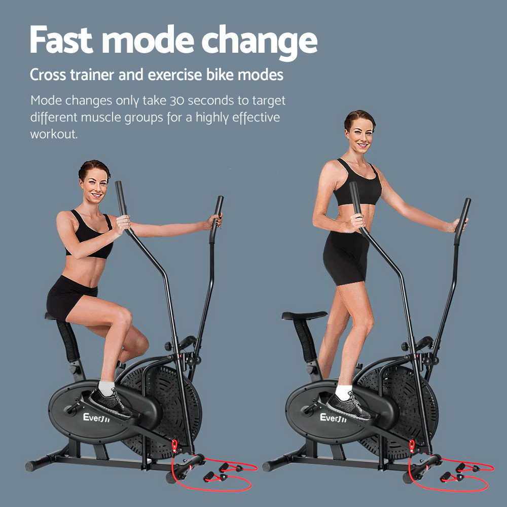 Everfit 4in1 Elliptical Cross Trainer Exercise Bike Bicycle Home Gym Fitness Machine Running Walking