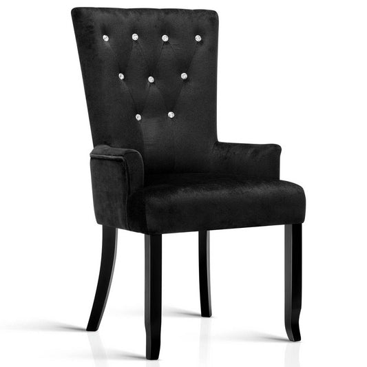 Artiss French Provincial Dining Chair - Black