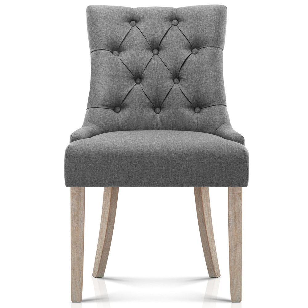 Artiss French Provincial Dining Chair - Grey