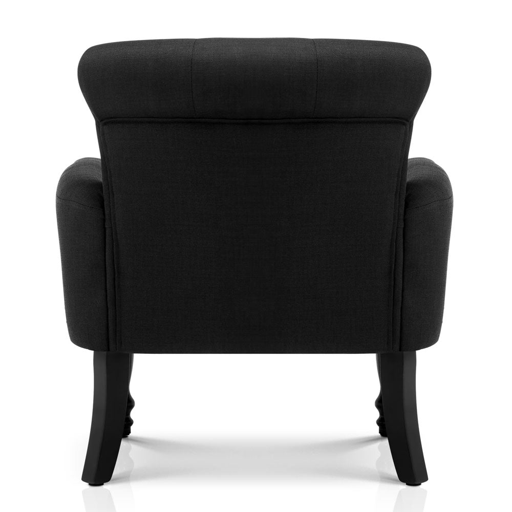 Artiss French Lorraine Chair Retro Wing - Black