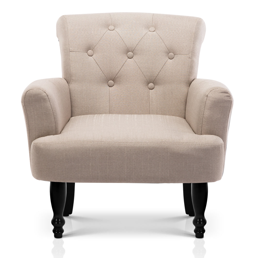 Artiss French Lorraine Chair Retro Wing - Taupe