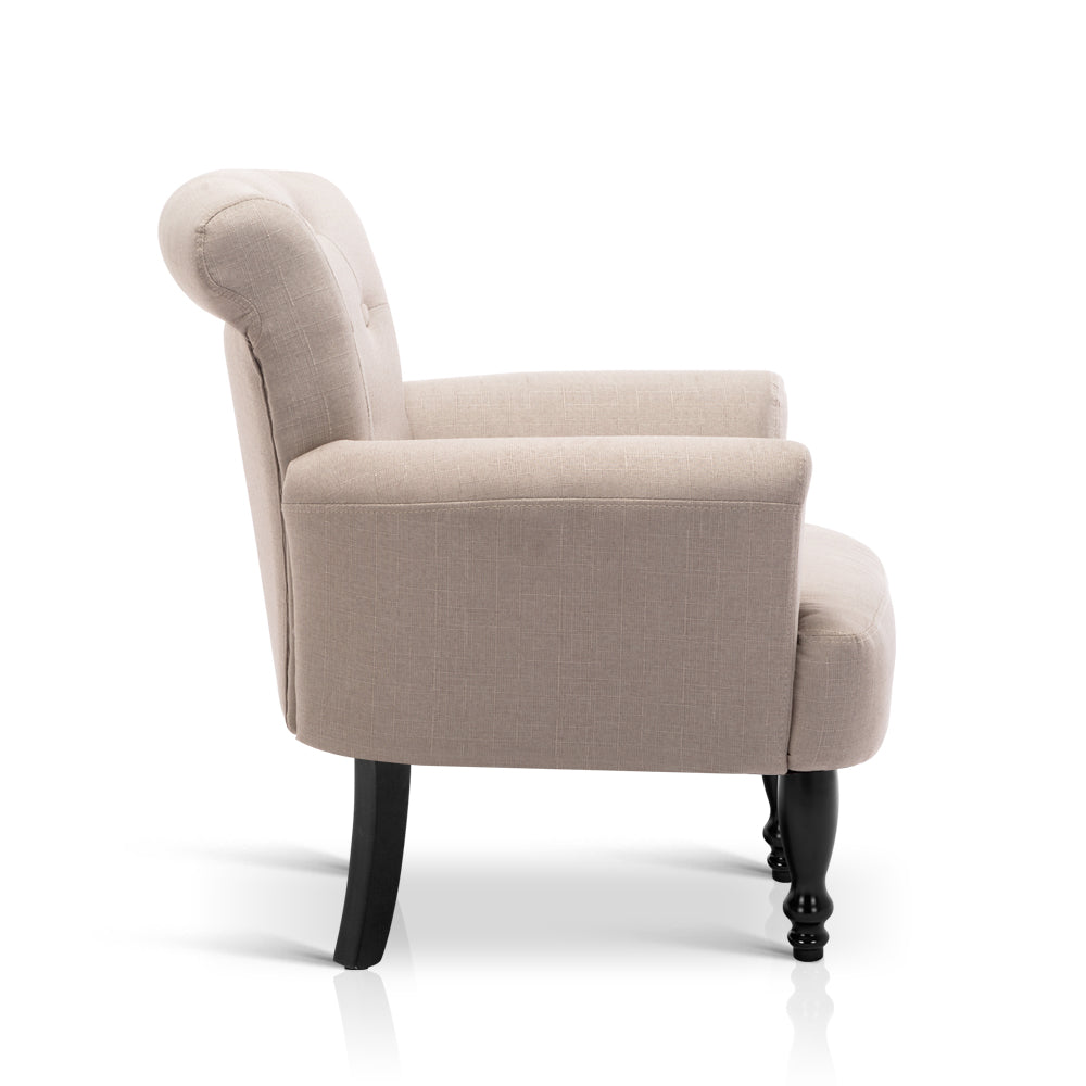 Artiss French Lorraine Chair Retro Wing - Taupe