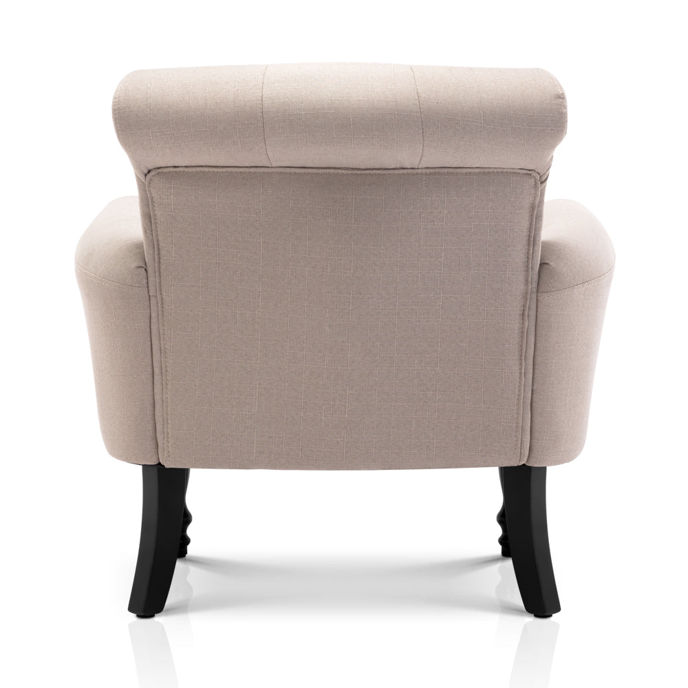 Artiss French Lorraine Chair Retro Wing - Taupe