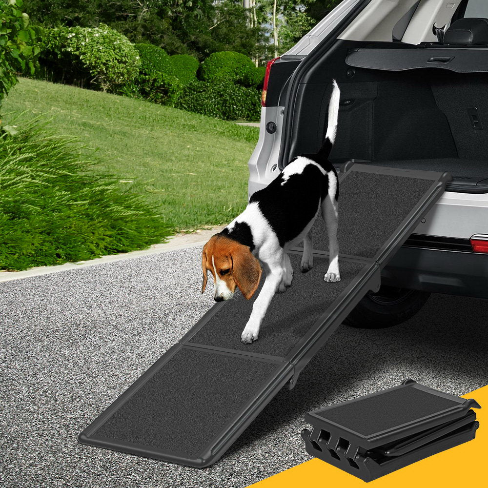 i.Pet Dog Pet Ramp Car Stairs Steps Travel Ladder Foldable Adjustable Portable