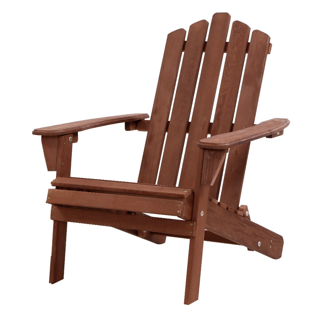 Gardeon Outdoor Furniture Beach Chair Wooden Adirondack Patio Lounge Garden