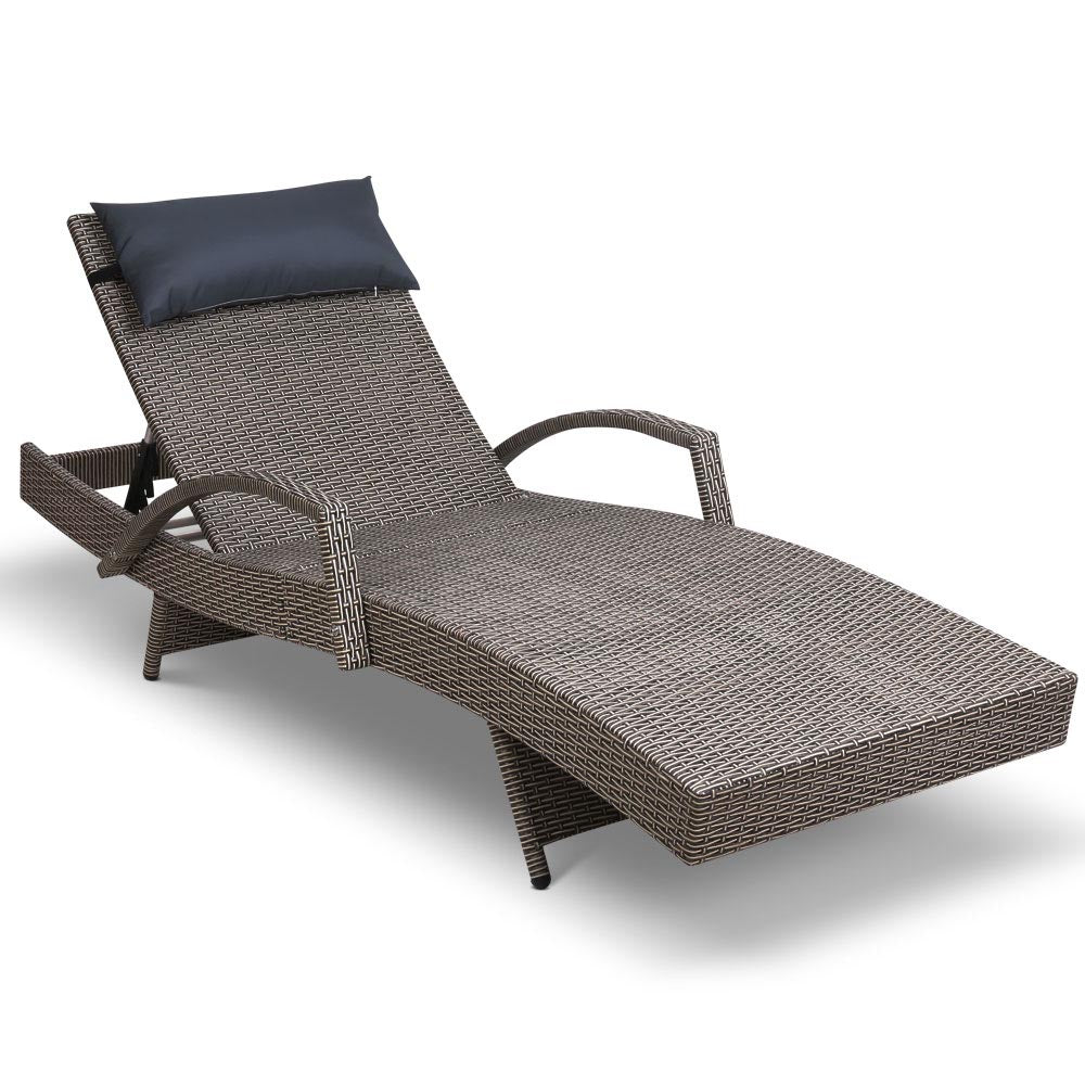 Gardeon Outdoor Sun Lounge Furniture Day Bed Wicker Pillow Sofa Set