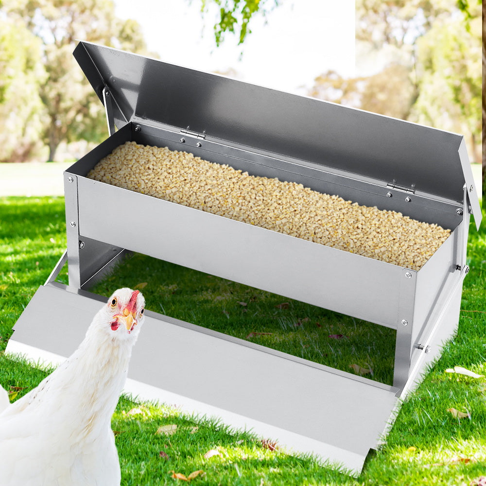 Giantz Auto Chicken Feeder Automatic Chook Poultry Treadle Self Opening Coop