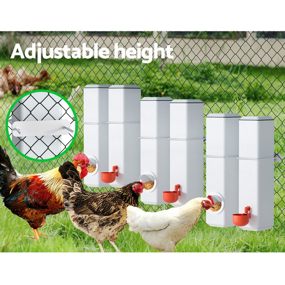 Giantz Chicken Feeder Water Dispenser Automatic Waterer Poultry Food Drinker 4L