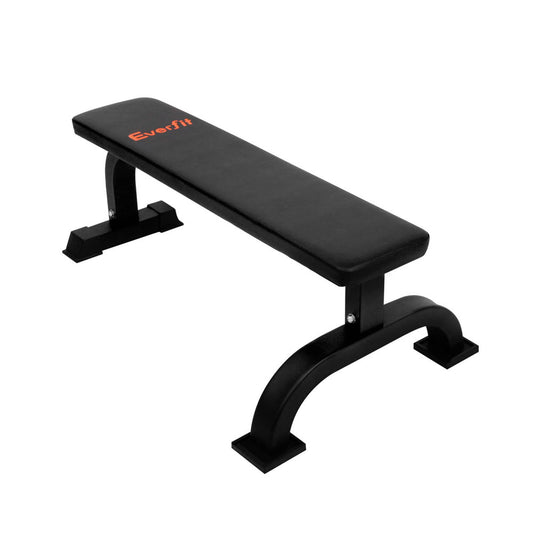 Everfit Flat Bench Weight Press Fitness Gym Exercise Equipment