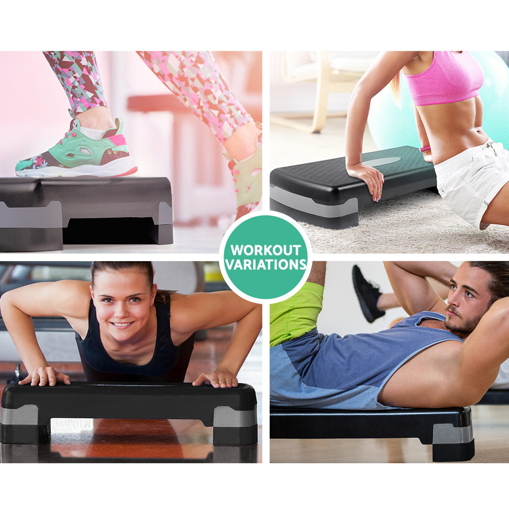 Aerobic Step Exercise Stepper Steps Fitness Block Bench Riser Home Gym