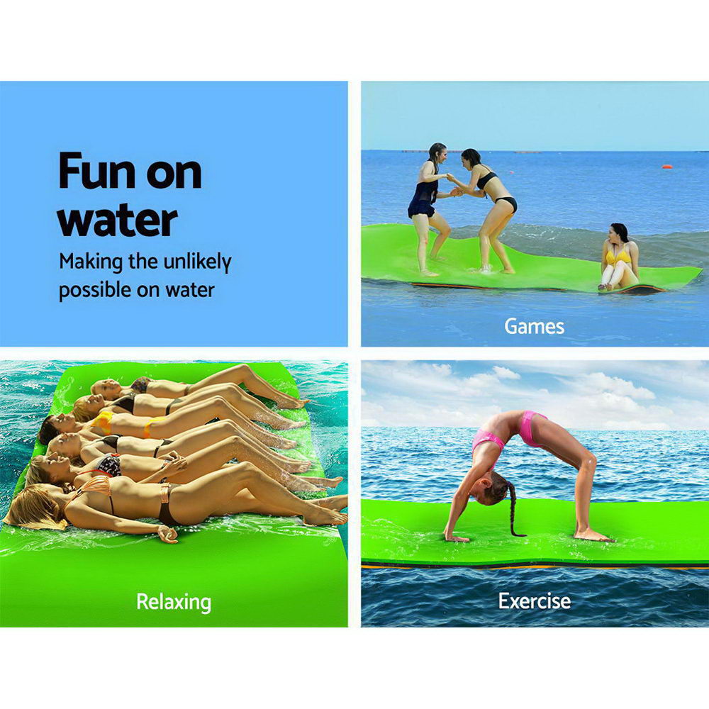 Weisshorn Floating Water Mat 2.7x1.8m Foam Pad Swimming Pool Island Platform