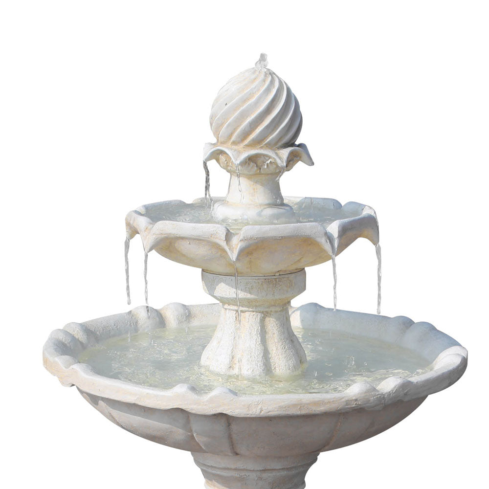 Gardeon 3 Tier Solar Powered Water Fountain - Ivory