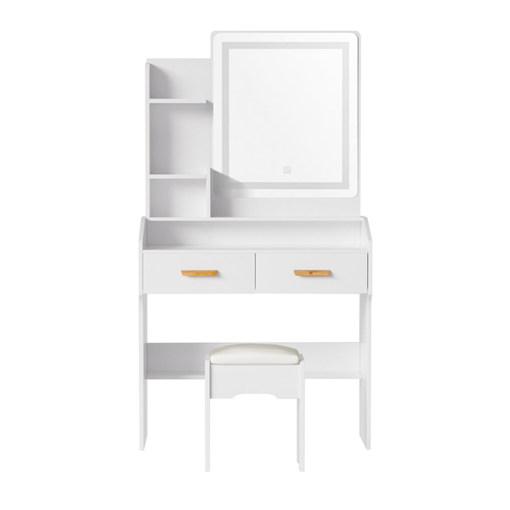 Artiss Dressing Table LED Makeup Mirror Stool Set Vanity Desk White