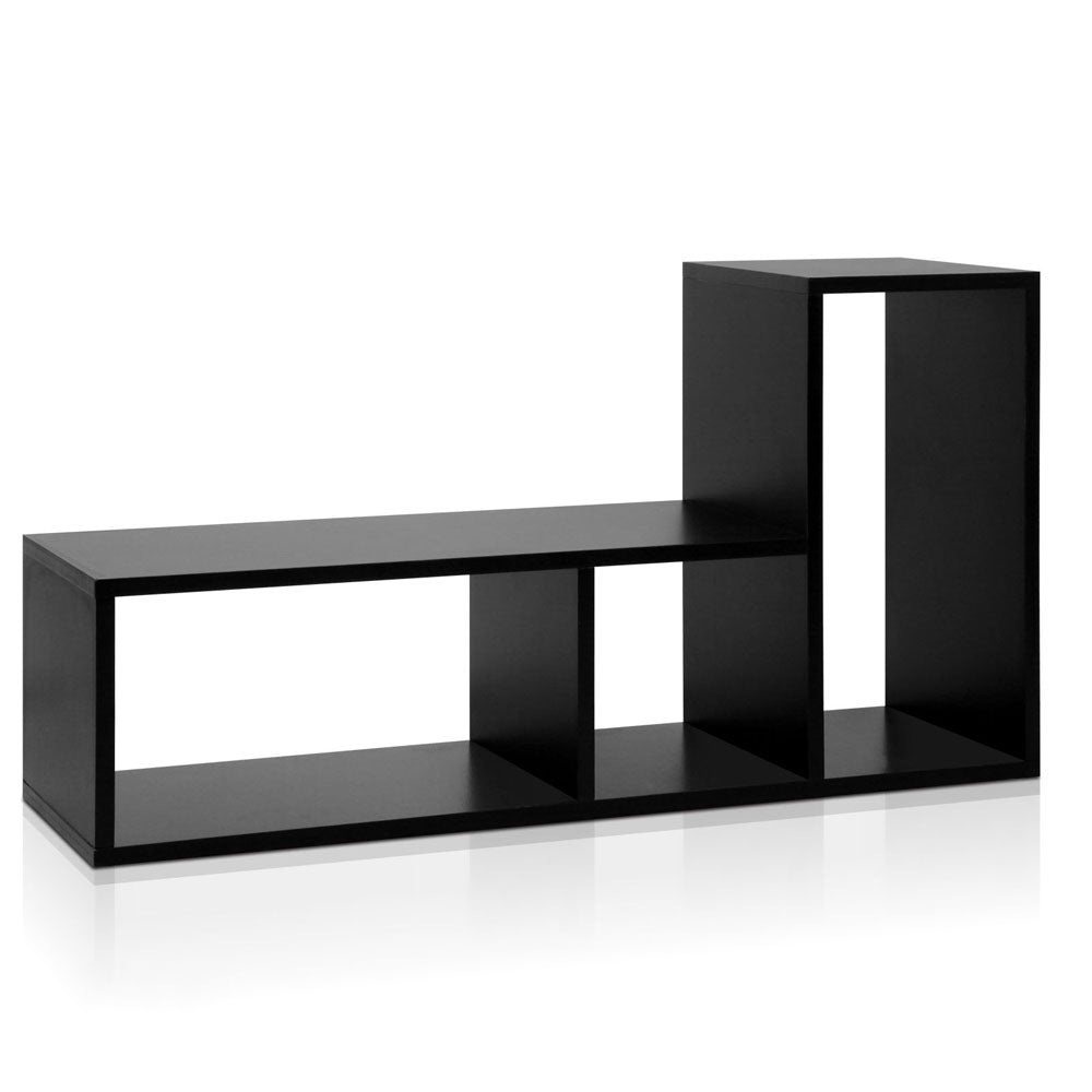 Artiss DIY L Shaped Display Shelf - Black