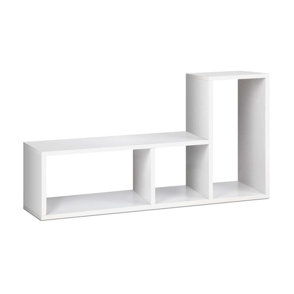 Artiss DIY L Shaped Display Shelf - White