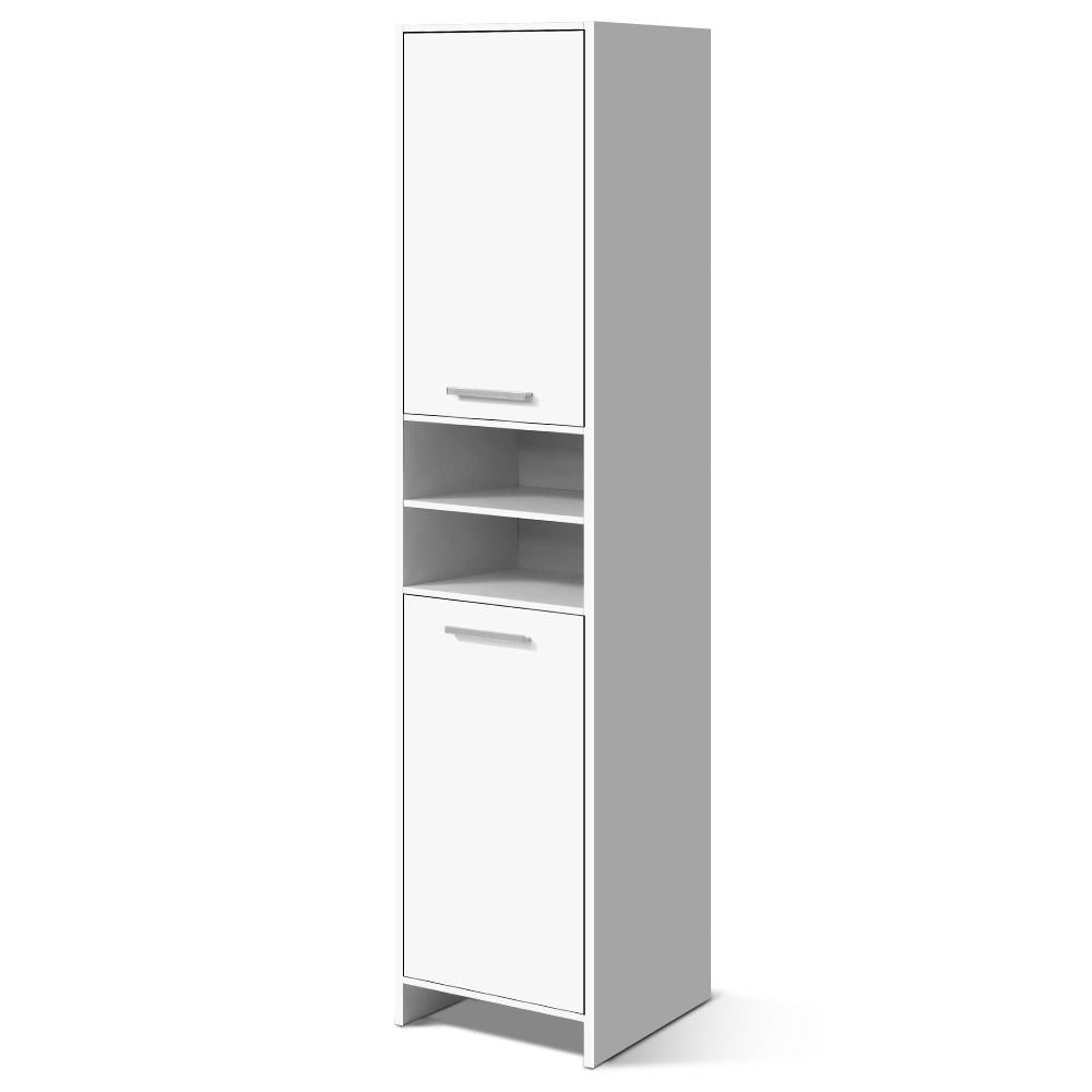 Artiss 185cm Bathroom Tallboy Toilet Storage Cabinet Laundry Cupboard Adjustable Shelf White