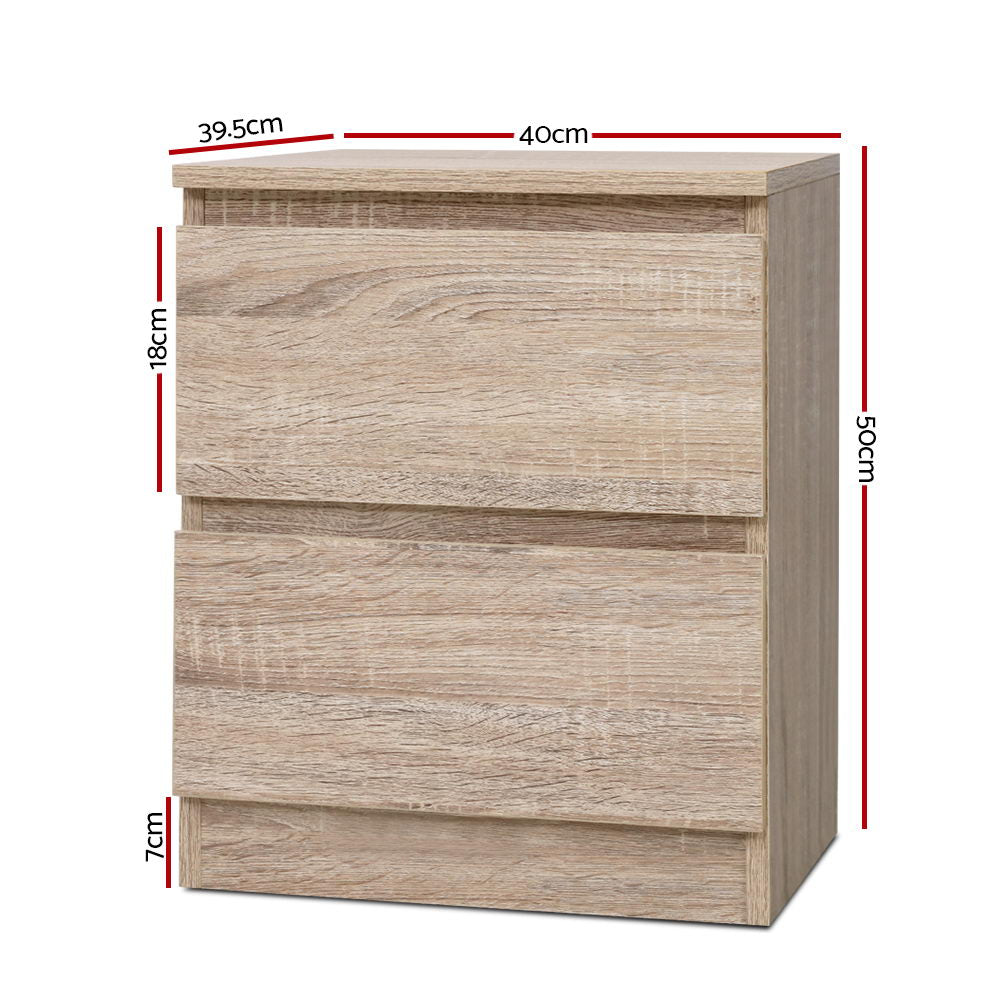 Artiss Bedside Tables Drawers Side Table Bedroom Furniture Nightstand Wood Lamp