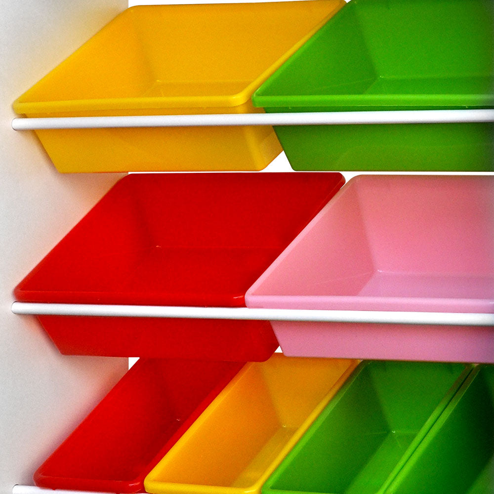 Keezi 8 Bins Kids Toy Box Storage Organiser Rack Bookshelf Drawer Cabinet