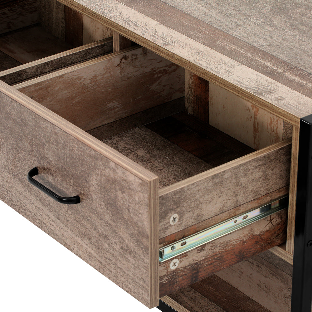 Artiss TV Stand Entertainment Unit Storage Cabinet Industrial Rustic Wooden 120cm
